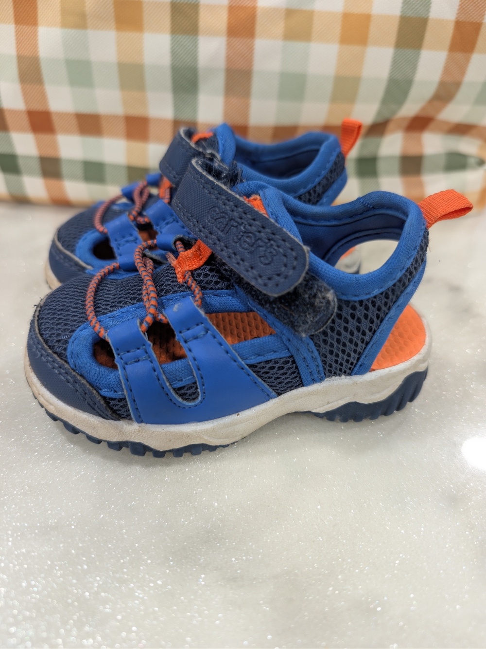 Carter's Blue and Orange Kids Closed-Toe Sandals